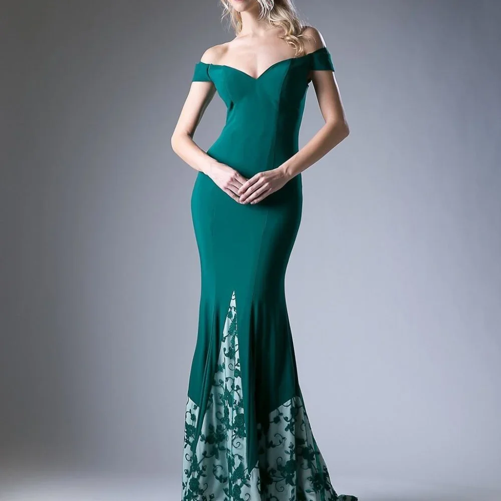Off Shoulder Mermaid Shape Prom Dress CD1606